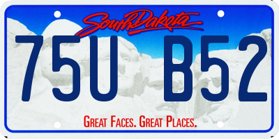 SD license plate 75UB52