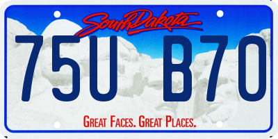 SD license plate 75UB70