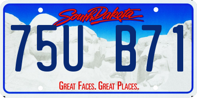 SD license plate 75UB71