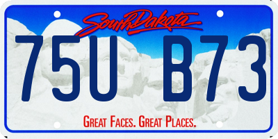 SD license plate 75UB73