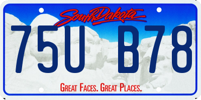 SD license plate 75UB78
