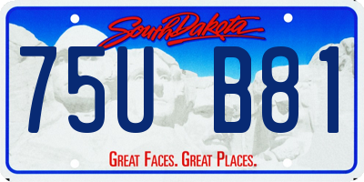 SD license plate 75UB81