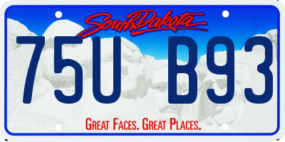 SD license plate 75UB93