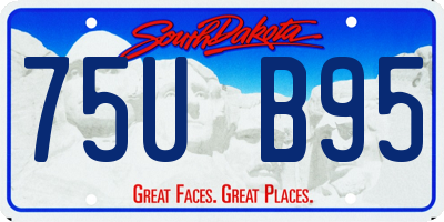 SD license plate 75UB95
