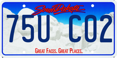 SD license plate 75UC02