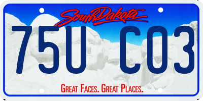 SD license plate 75UC03