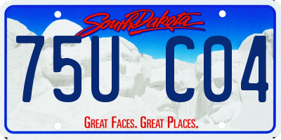 SD license plate 75UC04