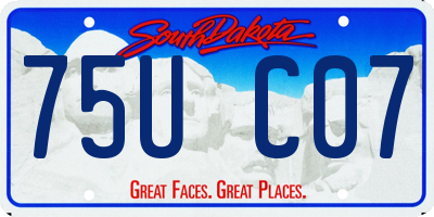 SD license plate 75UC07