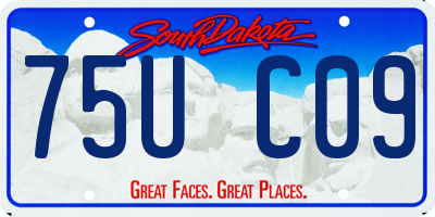 SD license plate 75UC09