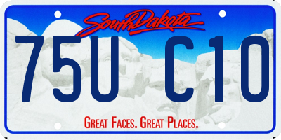 SD license plate 75UC10