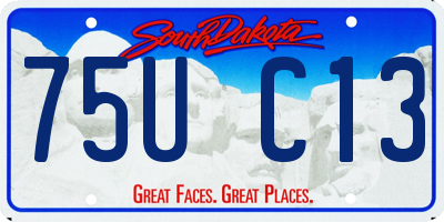 SD license plate 75UC13
