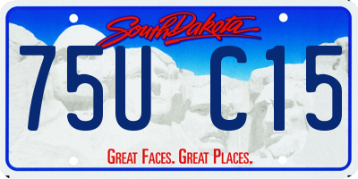 SD license plate 75UC15