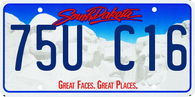 SD license plate 75UC16