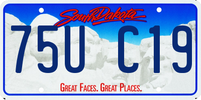 SD license plate 75UC19