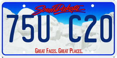 SD license plate 75UC20