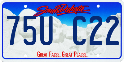 SD license plate 75UC22