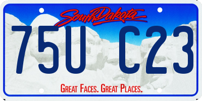 SD license plate 75UC23