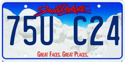 SD license plate 75UC24