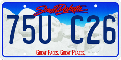 SD license plate 75UC26