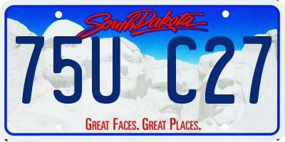 SD license plate 75UC27