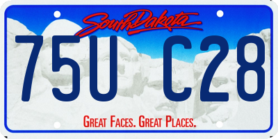 SD license plate 75UC28