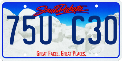 SD license plate 75UC30