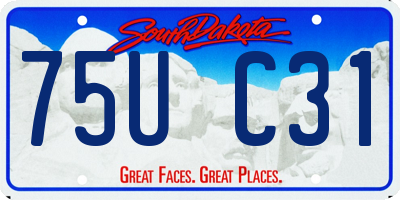 SD license plate 75UC31
