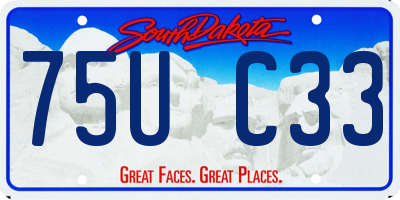 SD license plate 75UC33