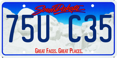 SD license plate 75UC35