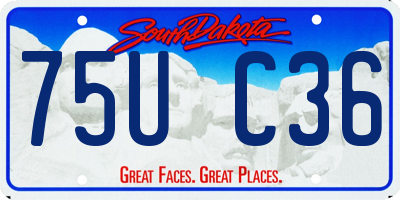 SD license plate 75UC36