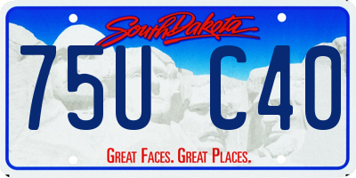 SD license plate 75UC40