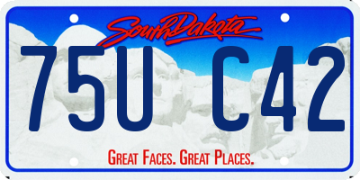 SD license plate 75UC42