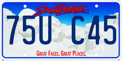 SD license plate 75UC45