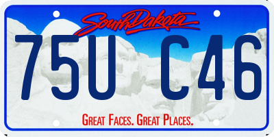 SD license plate 75UC46