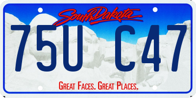 SD license plate 75UC47