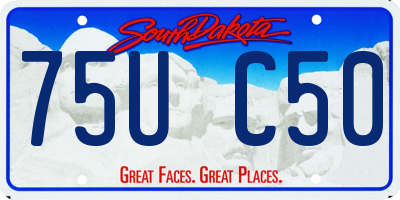 SD license plate 75UC50