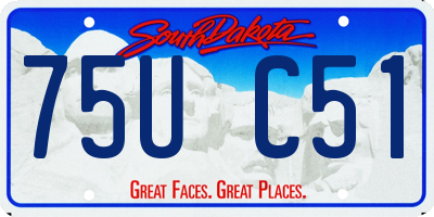 SD license plate 75UC51