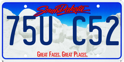SD license plate 75UC52