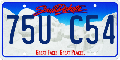 SD license plate 75UC54