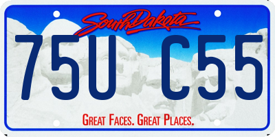 SD license plate 75UC55