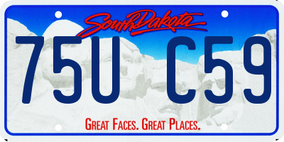 SD license plate 75UC59