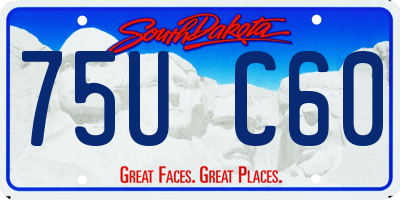 SD license plate 75UC60