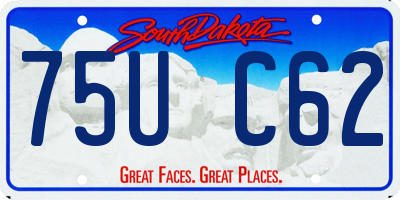 SD license plate 75UC62