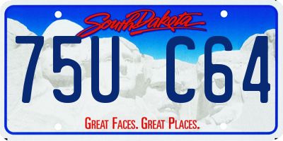 SD license plate 75UC64