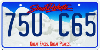 SD license plate 75UC65