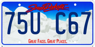 SD license plate 75UC67