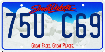SD license plate 75UC69