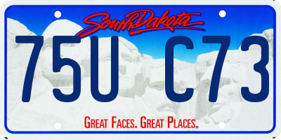 SD license plate 75UC73