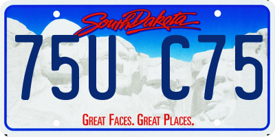 SD license plate 75UC75