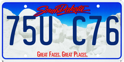 SD license plate 75UC76